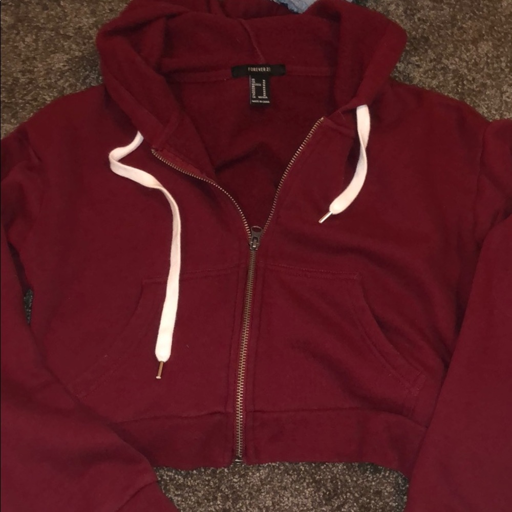 Forever 21, cropped zip up sweater